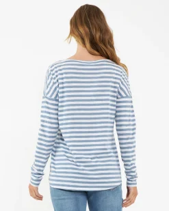 Lionel Long Sleeve Nursing Tee Petrol / White