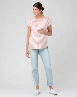 Lionel Nursing Tee Dusty Pink / White