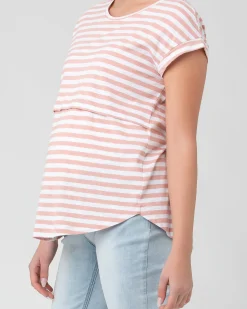 Lionel Nursing Tee Dusty Pink / White