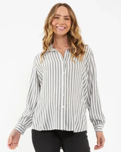 Lou Stripe Shirt  Black / White