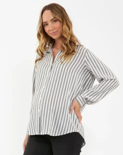 Lou Stripe Shirt  Black / White