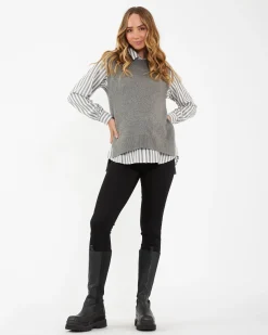 Lou Stripe Shirt  Black / White