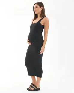 Luxe Knit Contour Dress Black