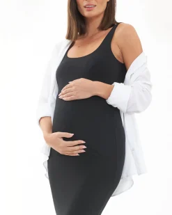 Luxe Knit Contour Dress Black