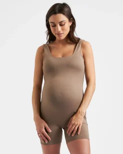 Luxe Knit Short Body Suit Mocha