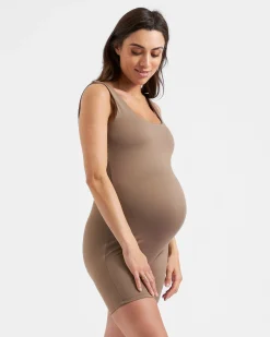 Luxe Knit Short Body Suit Mocha