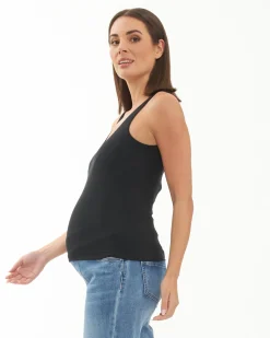 Luxe Knit Tank Top  Black