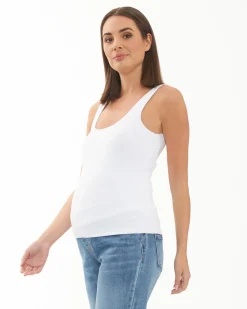 Luxe Knit Tank Top  White