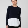 Mandy Detachable Nursing Knit Navy