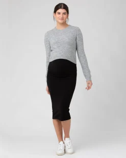 Mandy Detachable Nursing Knit Grey Marle