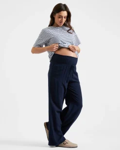 Marlow Shirred Pant Navy