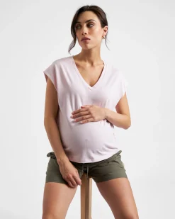Marly Zip Nursing Tee Peony