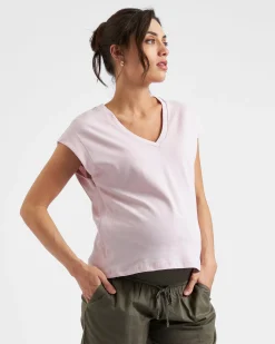 Marly Zip Nursing Tee Peony