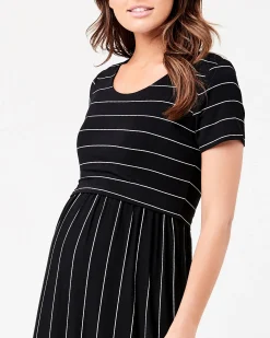 Maxi Crop Top Nursing Dress Black / Flint