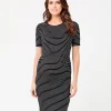 Mia Short Sleeve Nursing Dress Black / Flint