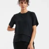 Mike Rib Nursing Top  Black