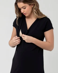 Misha Nursing Dress Black