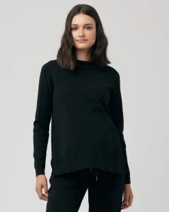 Morgan Side Split Nursing Knit Black