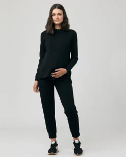 Morgan Side Split Nursing Knit Black