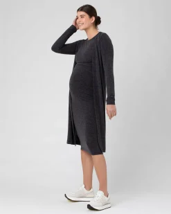 Nina Longline Cardigan Dark Charcoal