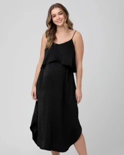 Nursing Slip Dress Black