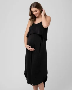 Nursing Slip Dress Black