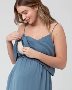 Nursing Slip Dress Petrol