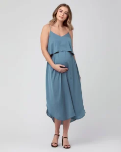 Nursing Slip Dress Petrol