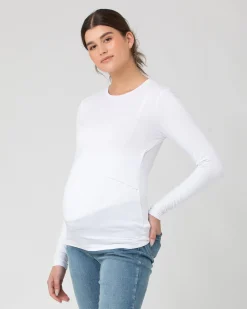 Org Cotton Nursing Top. White