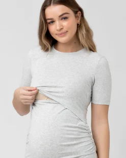 Organic Nursing Dress Silver Marle