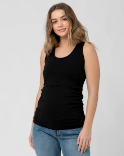Organic Nursing Tank Black