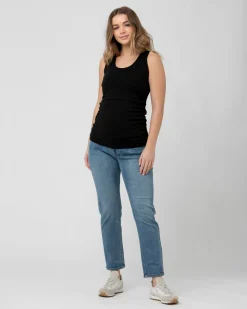 Organic Nursing Tank Black