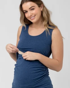Organic Nursing Tank Denim Marle