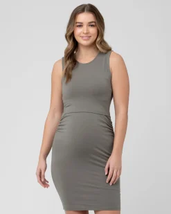 Organic Nursing Tank Dress  Moss