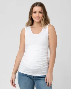 Organic Nursing Tank White