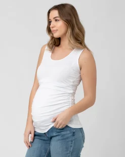 Organic Nursing Tank White
