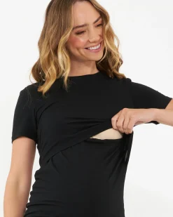 Organic Nursing Tee Black