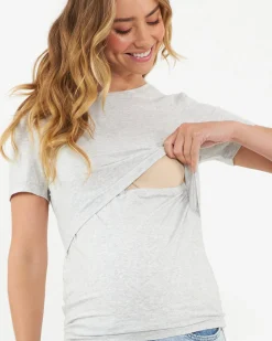 Organic Nursing Tee Silver Marle