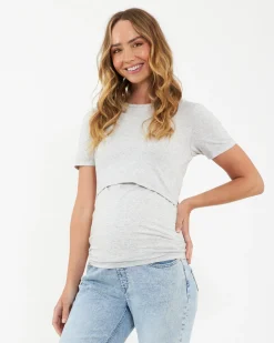 Organic Nursing Tee Silver Marle