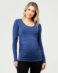 Organic Nursing Top Denim Marle