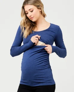 Organic Nursing Top Denim Marle