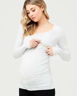 Organic Nursing Top Silver Marle