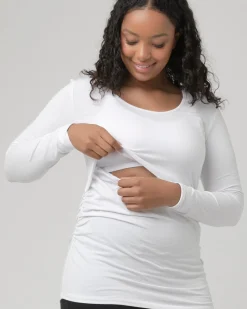 Organic Nursing Top White