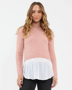Patty Detachable Nursing  Knit Dusty Pink