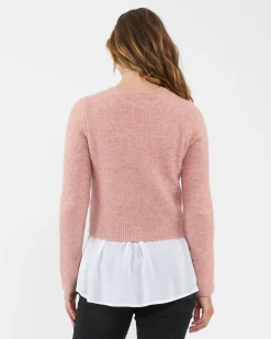 Patty Detachable Nursing  Knit Dusty Pink