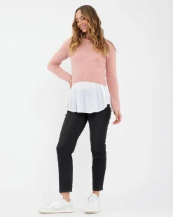 Patty Detachable Nursing  Knit Dusty Pink