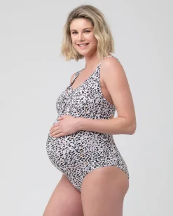 Pebbles Tie Front One Piece  Multi