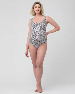 Pebbles Tie Front One Piece  Multi
