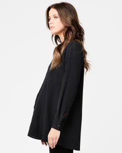 Peplum Shirt Black