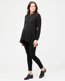 Peplum Shirt Black